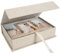 Hiwhy Scatole di Archiviazione Foto 13x18 cm, Scatola Organizer in Lino, Scatola dei Ricordi per Conservare Foto, Immagini, Certificati, Accessori per Album di Ritagli, Ricordi e Gioielli Beige