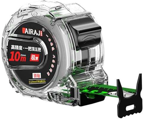 Mètre Ruban Fluorescent en Acier Inoxydable Retractable - Mesure Anti-Chute pour Hauteur des Projets, Facile à Lire