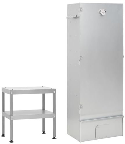Xichuzi Horno ahumador de Barbacoa con Mesa Acero galvanizado, Ahumador Barbacoa, Parrilla De Barril De Lluvia, Ahumador De Carne, Barbacoa Barril 3187617