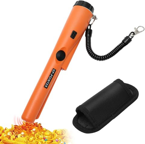 Metalldetektor Pinpointer, 360° Metallsuchgerät mit Gürtel, IP66 Wasserdichter Metalldetektor Suchgerät, LED Indicator, für Goldmünze Hunt, Relikte, Schmuck