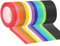 Lnngub 30 Rollen Whiteboard Klebeband, 13 m x 3 mm Abdeckpapier Klebeband 12 Farben Grafikband Selbstklebende Kreppband für DIY-Basteln, Scrapbooking, Diagramme, Dekoration, Malen, Markieren