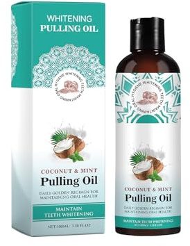 Mnozreo Bain de Bouche Oral à l'Huile de Coco Naturel,100ML,1PC,Huile de Menthe Poivrée pour Blanchir les Dents,Haleine Fraîche