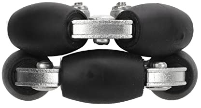 Generic Rueda Omnidireccional Doble, Rueda Omnidireccional de Aluminio Giratoria de 360 ​​° Transparente de Dirección Fija de Movilidad Lateral para Competencia Robótica