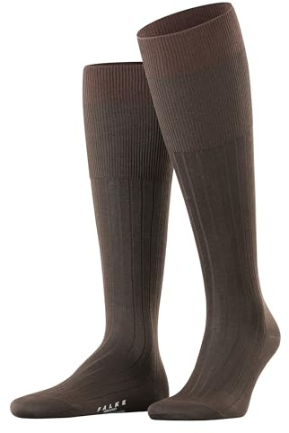 FALKE Milano M Kh cotone al ginocchio tinta unita 1 paio, Calzini lunghi Uomo, Marrone Brown 5930, 41-42