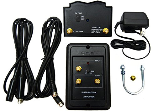 Indoor Outdoor High Gain Signal Amplifier HDTV VHF UHF FM Channel Boost