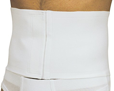 MANIFATTURA BERNINA Sana 55103 (Taglia 4) - Fascia Vita pancera Post-operatoria Addominale Regolabile in Cotone Chiusura a Strappo Altezza 18 cm