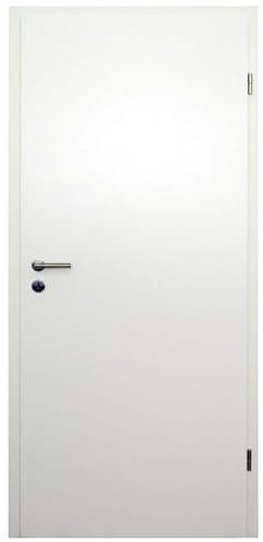 HORI® Zimmertür Komplettset mit Zarge und Türdrücker I Weißlack-Innentür I Höhe 198,5 cm I Größen und BB- oder WC-Schloss wählbar I 1985 x 610 x 80 mm I DIN links