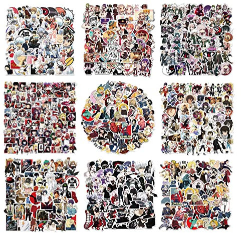 Confezione da 400 pezzi di adesivi misti anime classici pacchetto di adesivi anime, decalcomanie in vinile per bottiglie d'acqua laptop skateboard notebook, regalo per adulti bambini adolescenti