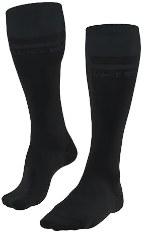 FALKE SK7 Race M Kh hilo funcional finos cálidos 1 par, Calcetines de esquí Hombre, Negro Black 3000, 46-48