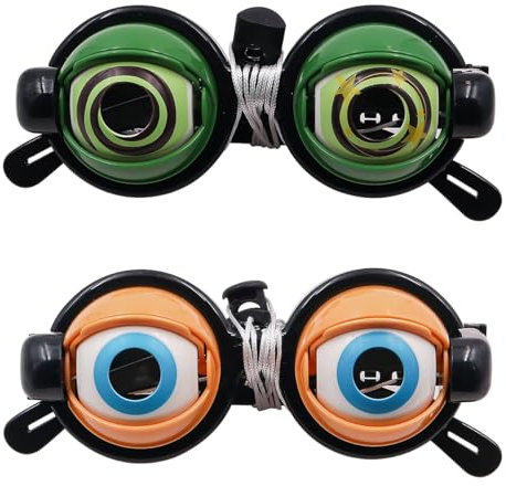 WANGCL 2 lustige Brillen, Spielzeug, Partybrille, große Augen, für Kostümzubehör und Foto-Requisiten