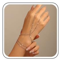 Inateannal Anneaux De Doigts Superposés Bracelet Argent Esclave Bracelet De Main Chaîne Boho Main Harnais Chaîne Bracelet Vintage Bague Bracelet Poignet Bijoux Pour Femmes Et Filles