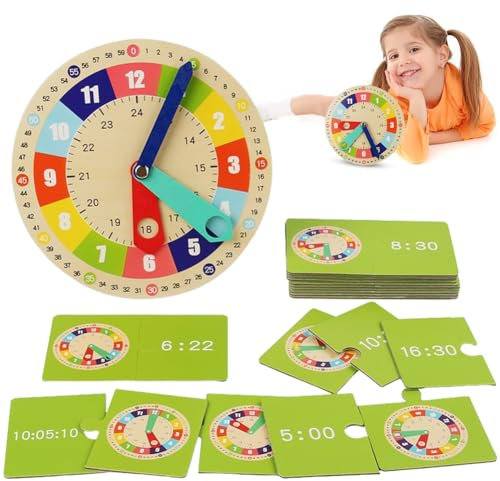 Lernuhr Für Kinder, Montessori-Spielzeug Uhr Für Kleinkinder, Unterrichtszeit, Pädagogisches Spielzeug