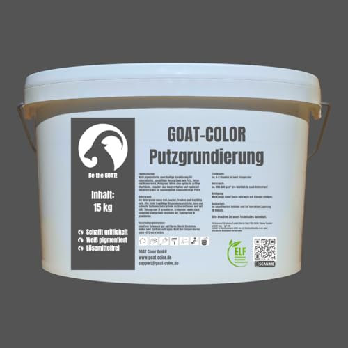 GOAT Putzgrundierung – Quarzhaltige, lösemittelfreie Grundierung für Putz, Beton & Mauerwerk | Innen & Außen | Wasserbasiert, griffig, diffusionsoffen (6kg)