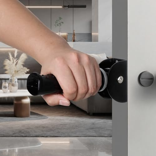 Grab Handle Entry Door Assist Grab Bars for Wall Foldable Mobility Handle for Elderly Seniors Safety Flip Up Handicap for Disabled Injured, Supports Up to 300lbs (Black)