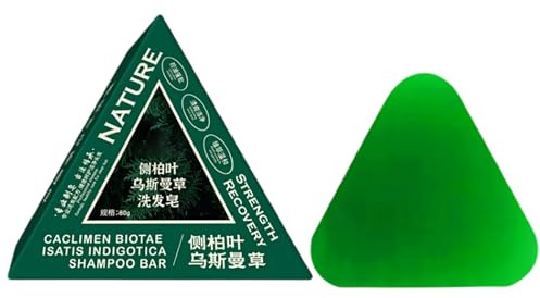 Barre de Shampooing Nature Triangle, Shampooing Savon Vert Nature Seven, Nettoyage Doux et Soin Nourrissant pour des Cheveux Sains et Brillants, Petit Triangulaire, À Faire Mousse, Écologique et