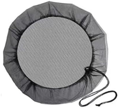 Vilgftyiet Filet de pluie avec cordon de serrage – Housse en maille fine pour tonneaux de pluie, diamètre 60–100 cm, couvercle en maille PE noire pour stockage de l'eau en extérieur, empêche les