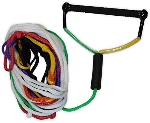 Saarwebstore Wettkampf Wasserski Pro-Leine 8 farbige Abschnitte Wakeskate verkürzbar Wakeboard Monoski