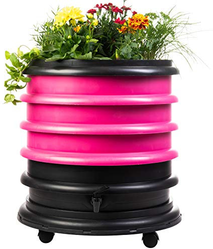 WORMbox | Wormery Worm Farm composter 3 Fuchsia Trays + Planter | 48 liters | Organic Waste Compost, make your Worm Castings