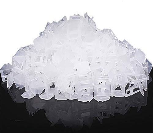 DGSL Tile Leveling System Clips - 500-Piece DIY Tiles Leveler Spacers - Tile Leveling System for Professional Ceramic Tile and Stone Installation (1/8 Inch)