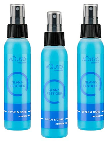 Style & Care Glanzfestiger normaler Halt (3er Pack - 3x 100ml) | Haarfestiger zum formen und stylen der Haare | Sprühfestiger gibt Glanz und Halt | Haar Spray ohne Silikone & Parabene
