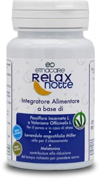 RELAX NOTTE | MELATONINA | INTEGRATORE ALIMENTARE PER DORMIRE | ARRICCHITO DI ESTRATTI NATURALI | CON OLIO ESSENZIALE DI LAVANDA | PASSIFLORA E VALERIANA | RILASSAMENTO E BENESSERE MENTALE |