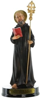 Palais du Rosaire Palacio del Rosario Estatua de San Benito de Resina14cm - Estatua de los Santos - Culto cristiano en