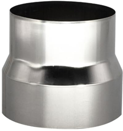 kingsea Tuyau de cheminée à emboîtement - Réduction de tuyau de poêle 100 mm à 90 mm - Pièce de réduction pour raccordement de poêle - Tuyau de cheminée en acier inoxydable - Réduction de tuyau de
