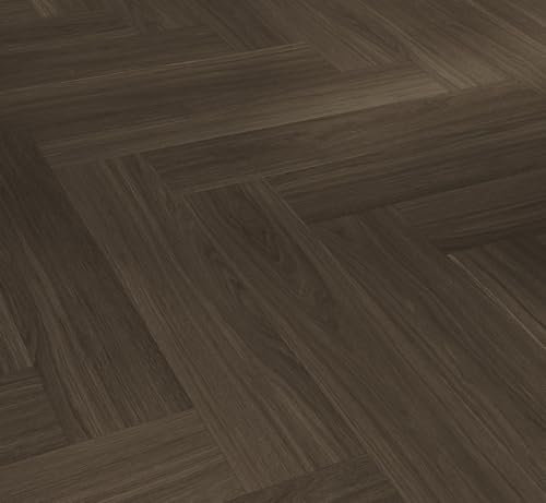Parador Designboden Vinyl Trendtime 3 Eiche Oxford dunkelbraun Seidenmatte Struktur Fischgrät 4-seitige Fase