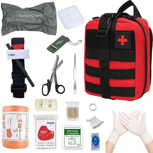 Tactique Sac de Secours,Trousse Tactique,Pochette EMT Médecine Tactique,Trousse Kit de Premiers,Soins Militaires,Sac Molle de Premiers Secours Militaire,Pochette de Sauvetage Trousse de Secours