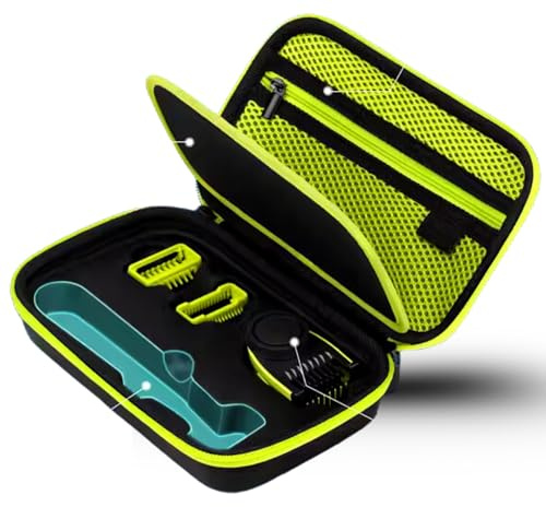 Giulia Beauty Pettine e Custodia Schiuma removibile per One Blade QP2520/30,QP2620/30,QP27,QP28, Protezione per la Pelle,Pettine per il Corpo,Spazzola, 14 altezze in uno -Euipo Patent : 015026664-0001