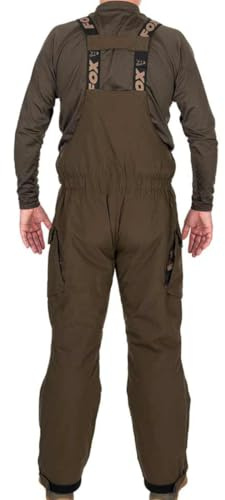 Fox Khaki Sherpa-tec sallopettes - Angelhose, Hose für Angler, Regenhose, Latzhose, Größe:XXXXL