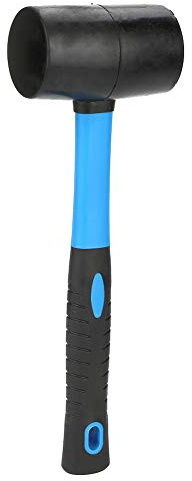 Aolidsive 28 Oz Double Face Rubber Mallet, Soft and Hard Face, Durable Fiberglass Handle for Installing Floors and Glass