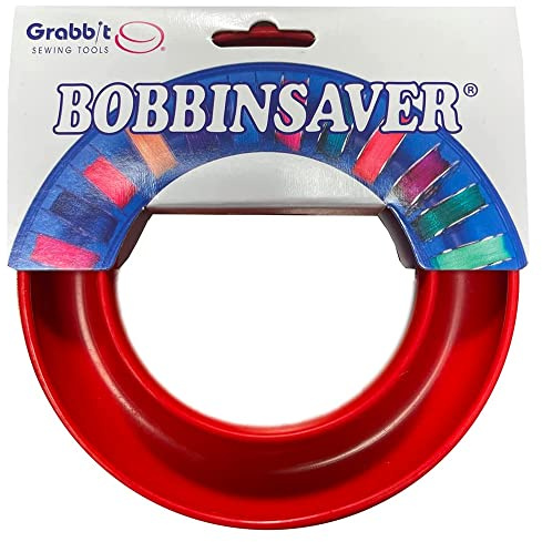 BobbinSaver Bobbin Organizer – Holds 20+ Bobbins – Flexible Plastic Holder for Sewing Machine, Embroidery, & Quilting Bobbin Storage, Red