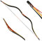 MILAEM Bogenschießen Recurve Bogen Einteiler Traditioneller Holz Langbogen Jagdbogen Handgefertigt 20-50lbs Sportbogen für rechte und Linke Hand (25lb)