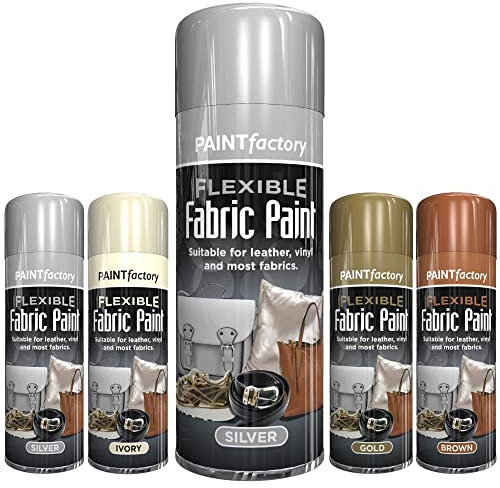 Classic Signature - 1 x Silver Flexible Fabric 200ml, Spray Paint Leather Vinyl Textile Clothes Fast Drying