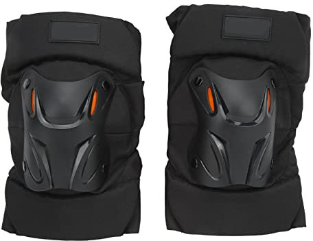 Aramox Knieschützer, 1 Paar, Universelle Schwarze Motorrad-Knieschutzpolster, Verdickte Rutschfeste Knieschützer für Reiten, Skaten, Radfahren