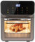 SABUIDDS Mini horno de 13 litros para pizza con recirculación 3 en 1 con 2 bandejas y 50 cajas de pastel, calor superior e inferior, temporizador de 60 min, guantes de horno, cuaderno de recetas, 1350