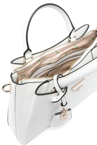GUESS Eco Gloriana Girlfriend Satchel Bag White