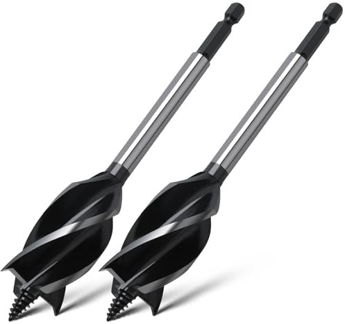 2-Piece Wood Drill Bit 27 mm x 165 mm Hex Shank Auger Drill Bit for Softwood and Hardwood Plastic Drywall and Composites