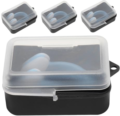 MUELODSIC Tappi Nasali per Nuoto in Silicone Impermeabili Antiscivolo Clip Nasali per Adulti e Protezione Nasale per Piscina e Sport Acquatici Set 4 Pezzi con Scatola Portatile