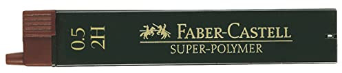 Faber Castell - Feinminen 2H, 0.5 mm, 12 SUPER-POLYMER Minen im Set