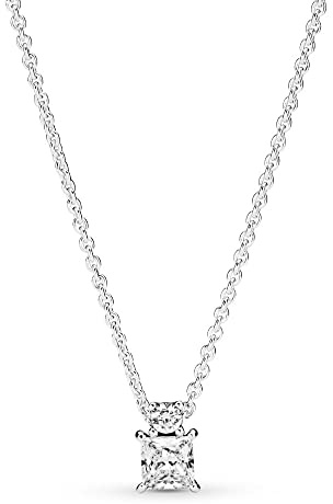 PANDORA Kette Timeless funkelnder Anhänger silber, Zirkonia 390048C01-45