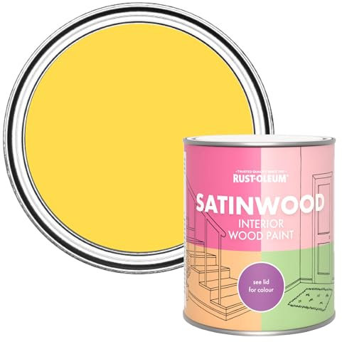Rust-Oleum Yellow Satinwood Interior Wood Paint - Lemon Sorbet 750ml