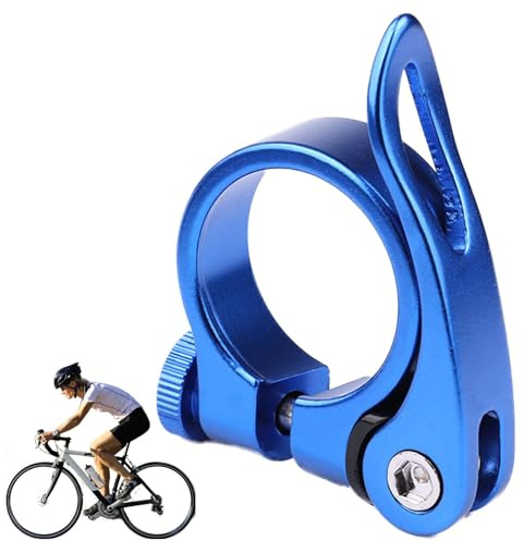 Snabbkoppling sadelstolsklämma för cykel, sadelklämma med snabbkoppling aluminium legering sadelklämma, 31,8/34,9 mm