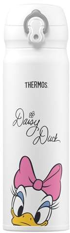 Thermos - Disney Daisy Signature Direct Drink Flask (470ml) Reusable Insulated Stainless Steel Thermal Coffee Cup for Hot or Cold Drinks, Vacuum Sealed Water Flask, Leak-Proof Lid, 10hr Hot/24hr Cold