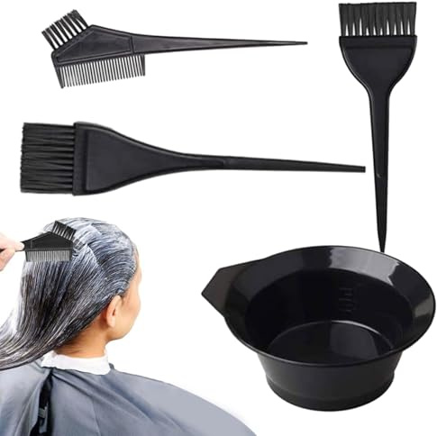 Hårfärgsblandningsskål och borstset - komplett hårfärgningsverktyg för | exakt färgning | hårfärgningsskål - Freeweck Brush Set | Colo Tools