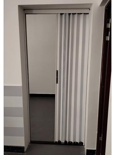 CHZDPP Puertas abatibles Puerta corredera Plegable de Aluminio para Interiores/Exteriores, Puertas retráctiles para lavaderos en Espacios reducidos, Puerta acordeón Personalizable