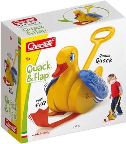 Quack and Flap Push Pull Along Toddler Toy, Ideal for Boys and Girls Ages 1-3 Years