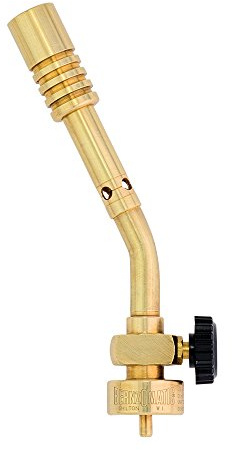 Bernzomatic® Wide Flame Brass Torch - Manual Ignition, Wide Pencil Flame Propane Torch (JT680 Torch)