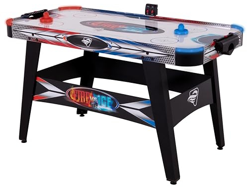 TRIUMPH SPORTS USA Fire 'n Ice LED Light-Up 137.2 cm Air Hockey Table Includes 2 LED Hockey Pushers and LED Puck